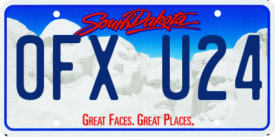 SD license plate 0FXU24