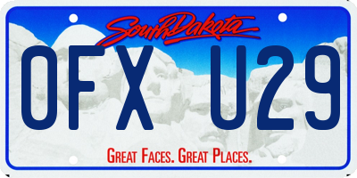 SD license plate 0FXU29
