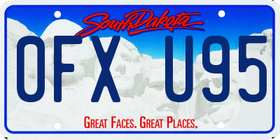SD license plate 0FXU95