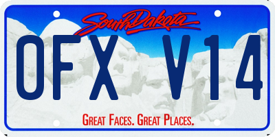 SD license plate 0FXV14
