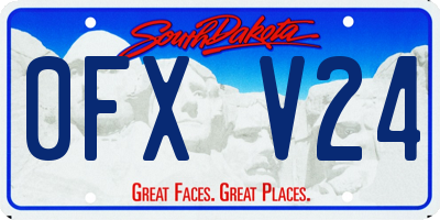 SD license plate 0FXV24