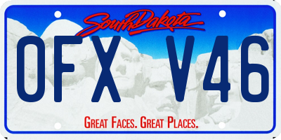 SD license plate 0FXV46