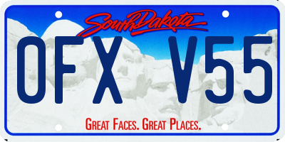 SD license plate 0FXV55