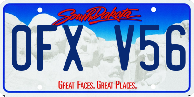 SD license plate 0FXV56