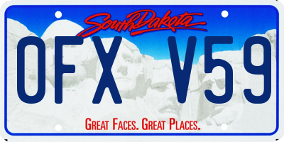 SD license plate 0FXV59