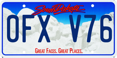 SD license plate 0FXV76
