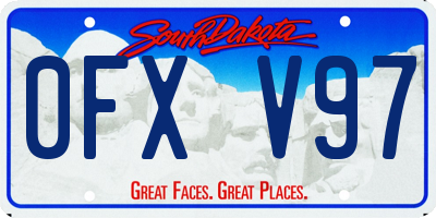SD license plate 0FXV97