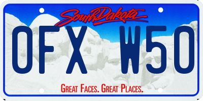 SD license plate 0FXW50