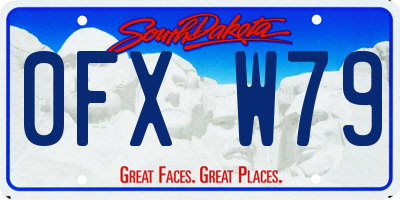 SD license plate 0FXW79