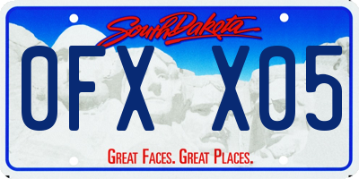 SD license plate 0FXX05