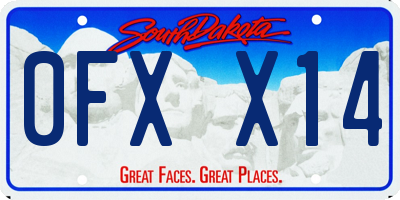 SD license plate 0FXX14