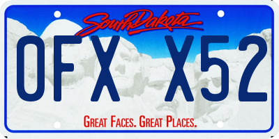 SD license plate 0FXX52