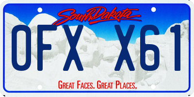 SD license plate 0FXX61