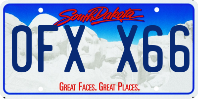 SD license plate 0FXX66