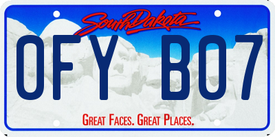 SD license plate 0FYB07