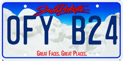SD license plate 0FYB24