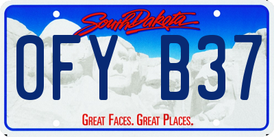 SD license plate 0FYB37