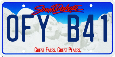 SD license plate 0FYB41