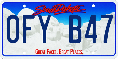 SD license plate 0FYB47