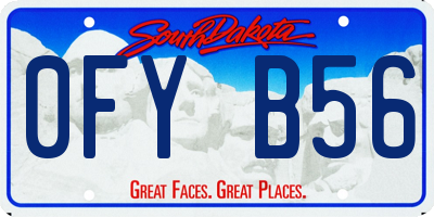 SD license plate 0FYB56