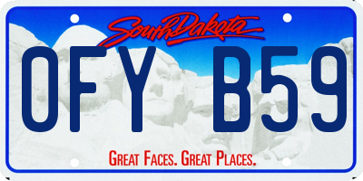 SD license plate 0FYB59