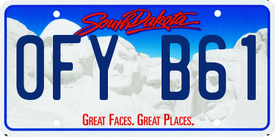 SD license plate 0FYB61