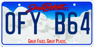 SD license plate 0FYB64
