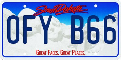 SD license plate 0FYB66