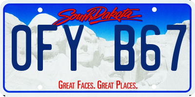 SD license plate 0FYB67
