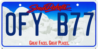 SD license plate 0FYB77
