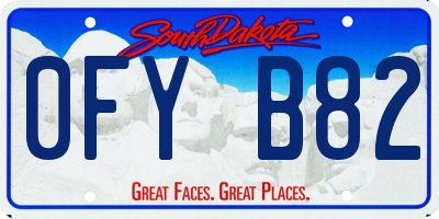 SD license plate 0FYB82