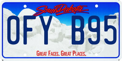 SD license plate 0FYB95