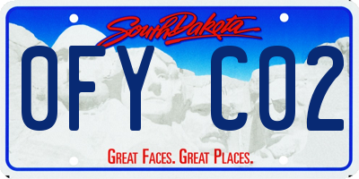 SD license plate 0FYC02