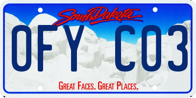 SD license plate 0FYC03