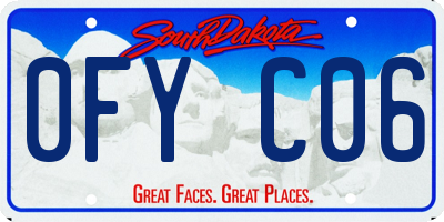SD license plate 0FYC06