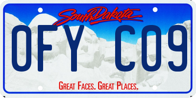 SD license plate 0FYC09