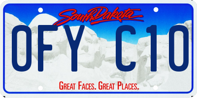 SD license plate 0FYC10