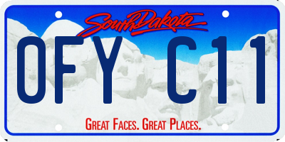 SD license plate 0FYC11