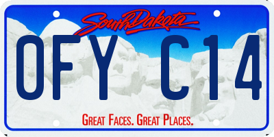 SD license plate 0FYC14