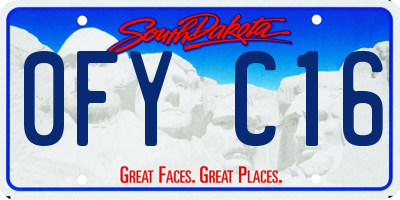 SD license plate 0FYC16