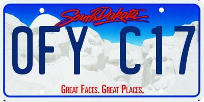 SD license plate 0FYC17