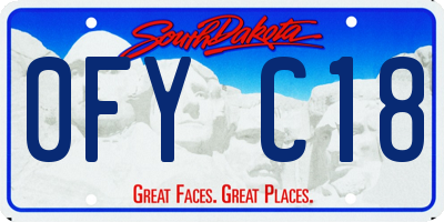 SD license plate 0FYC18