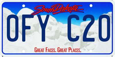 SD license plate 0FYC20