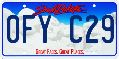 SD license plate 0FYC29