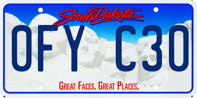 SD license plate 0FYC30
