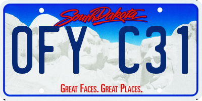 SD license plate 0FYC31