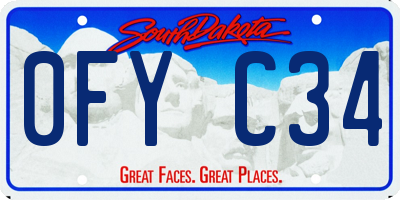 SD license plate 0FYC34
