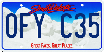 SD license plate 0FYC35