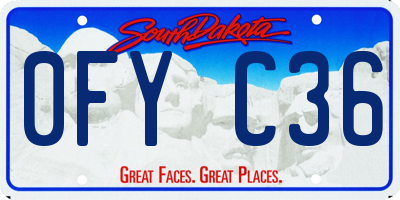 SD license plate 0FYC36