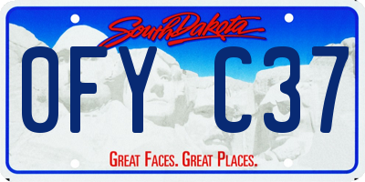 SD license plate 0FYC37